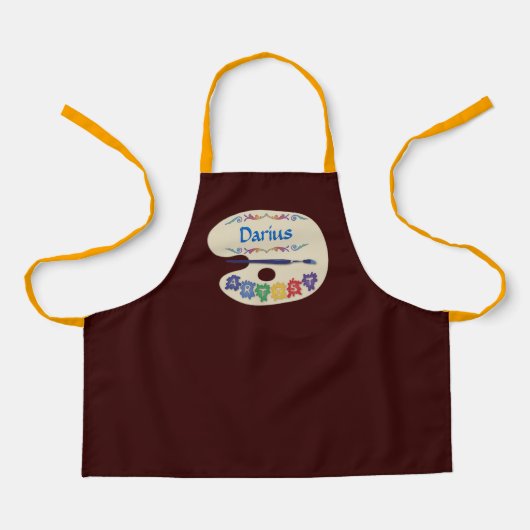 Tablier Artistes Palette Enfants Peinture Smock Apron (Recto)