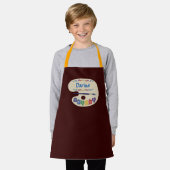Tablier Artistes Palette Enfants Peinture Smock Apron (Porté)