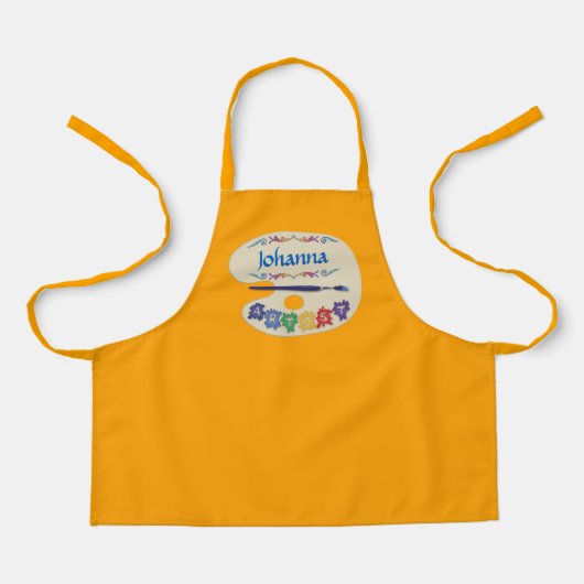 Tablier Artistes Palette Enfants Peinture Smock Apron (Recto)