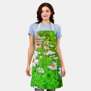 Tablier Artistic Bright and Colorful Pop Art Daisies v1 z