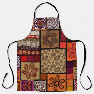 Tablier Arts indiens, jeu créatif sans couture.