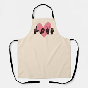 Tablier ASL Love IV - Saint-Valentin