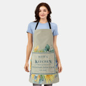 Tablier Assaisonné avec Amour Maman's Kitchen Floral Tan (Porté)