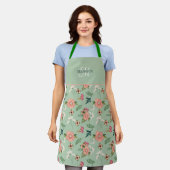 Tablier Assez Moderne Monogramme Floral Rose (Porté)