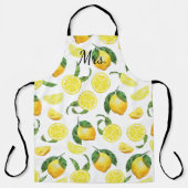 Tablier Assiettes en papier motif citron mignon Mme (Recto)
