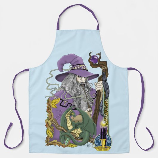 Tablier Assistant Imaginaire Dragon violet (Recto)