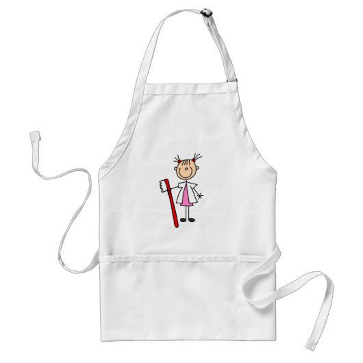 Tablier Assistante Dentaire Avec Brosse à Dents (Devant)