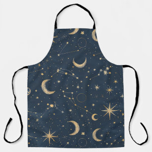 Tablier Astrologie de la Lune Constellation Navy Ivoire Vi