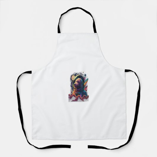 Tablier Astronaut Goldendoodle chien Space Galaxy (Recto)