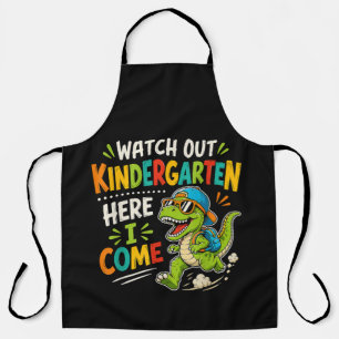 Tablier Attention maternelle j'arrive Dino