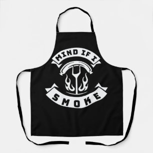 Tablier Attention si je fume Funny barbecue Grilling