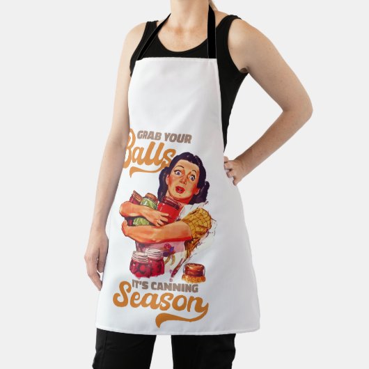 Tablier Attrapez vos boules, sa saison de canne, attrapez- (Insitu)