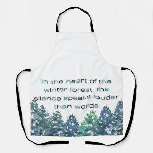 Tablier Au cœur de la forêt hivernale