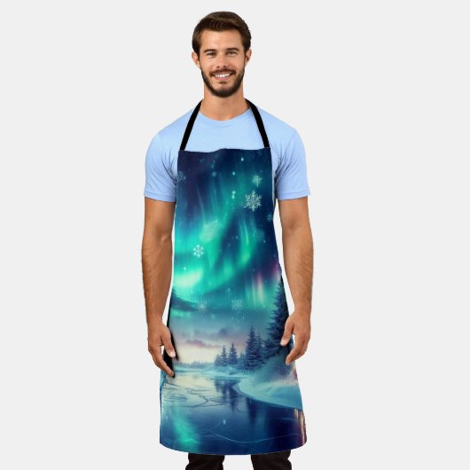Tablier aurora borealis/Noël/hiver (Porté)