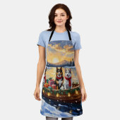 Tablier Australian Cattle Dog Christmas Boat Holiday (Porté)