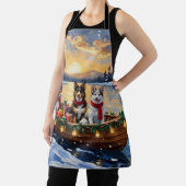 Tablier Australian Cattle Dog Christmas Boat Holiday (Insitu)