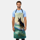 Tablier Australian Kelpie Beach Surf Paining (Porté)