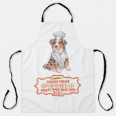 Tablier Australian Shepherd Baking Gingerbread (Recto)