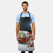 Tablier Australian Shepherd Caravan Christmas Adventure (Porté)