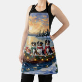 Tablier Australian Shepherd Christmas Boat Holiday (Insitu)