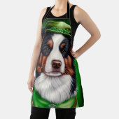 Tablier Australian Shepherd dog en tenue de St. Patrick's (Insitu)