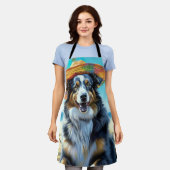 Tablier Australian Shepherd On Beach amoureux des chiens c (Porté)