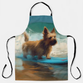 Tablier Australian Terrier Beach Surfing Paining (Recto)