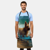 Tablier Australian Terrier Beach Surfing Paining (Porté)