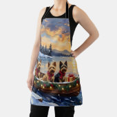 Tablier Australian Terrier Christmas Boat Holiday (Insitu)