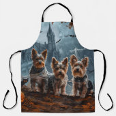 Tablier Australien Terrier Halloween nuit chien délice (Recto)