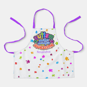 Tablier AUTISM un autre mot pour AWESOME avec votre nom