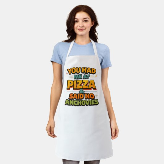 Tablier Autocollant de citation drôle de pizza – « Vous m' (Porté)