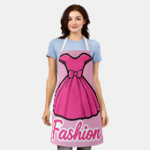 Tablier Autocollant de robe de mode rose (Porté)