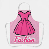 Tablier Autocollant de robe de mode rose (Recto)