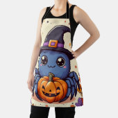 Tablier Automne/automne/araignée/sorcière/halloween (Insitu)