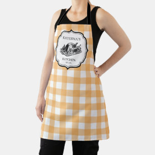 Tablier Automne Automne Orange Plaid Thankgiving Turquie