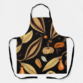 Tablier Automne Citrouille et Feuille à motif vintage (Recto)