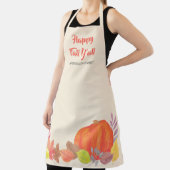 Tablier Automne Citrouille Feuilles Happy Fall Nom de fami (Insitu)