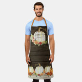 Tablier Automne Citrouille Foliage Wood Happy Fall Nom de  (Porté)