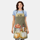 Tablier Automne Esthétique Nom personnalisé Restaurant (Porté)