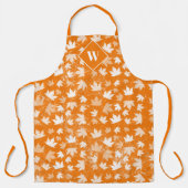 Tablier Automne Feuilles Motif Monogramme (Recto)