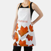 Tablier Automne Feuilles Orange Automne Thankgiving Nom Bl (Insitu)