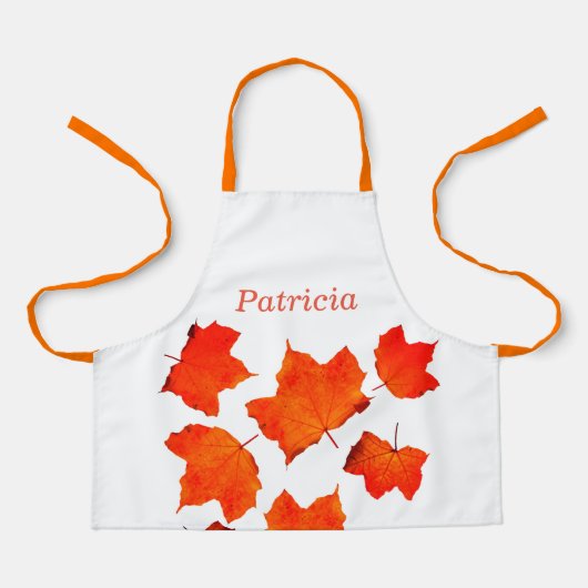 Tablier Automne Feuilles Orange Profond Automne Thankgivin (Recto)