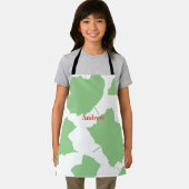 Tablier Automne Feuilles Vert Blanc Automne Thanksgiving N (Insitu)