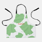 Tablier Automne Feuilles Vert Blanc Automne Thanksgiving N (Recto)