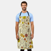 Tablier Automne. Motif sans couture avec forêt, dos d'auto (Porté)