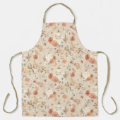 Tablier Automne Thanksgiving BOHO Floral Citrouilles (Recto)