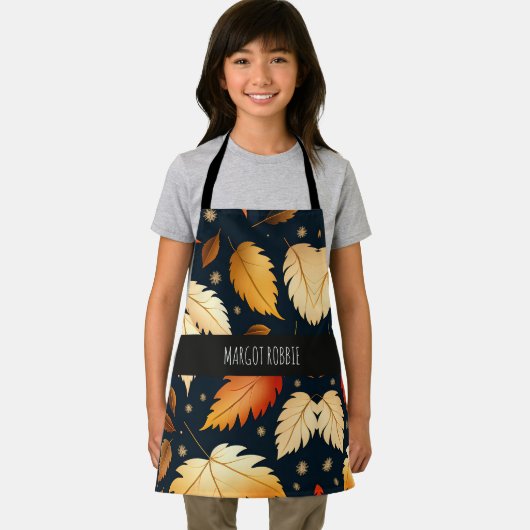 Tablier Automne tombant feuille Orange Retro Motif (Insitu)