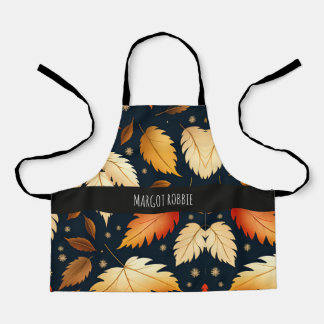 Tablier Automne tombant feuille Orange Retro Motif