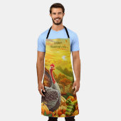 Tablier Automne Turquie Citrouilles Thanksgiving Apron (Porté)